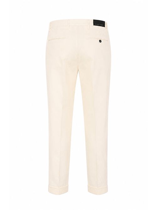 Pantalone Frederick in misto lino e cotone con pinces Panna MICHELE CARBONE | FREDERICK 2951PANNA